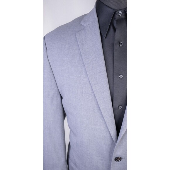 Ralph Lauren Solid Gray Suit Jacket Sport Coat Blazer Two Button Sz 46L Wool EUC - Picture 5 of 13